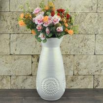 Астра белая ваза капля h34см , 24-123