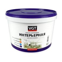 Краска интерьерная VGT ВД-АК-2180, белоснежная, 15 кг