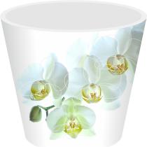 Горшок для цветов London Orchid Deco D 160 мм/1,6 л белая орхидея 07-670