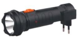 Focusray фонарь ручной 1201 (акк.) 1W, черн./пластик, заряд от сети BL