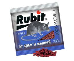 Отрава "Рубит ЗООКУМАРИН+" - зерно от мышей 200 гр/30