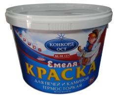 Краска ВД-АК-127 для печей и каминов термостойкая суп.белая "ЕМЕЛЯ", 3 кг